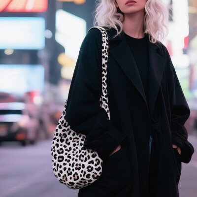 Leopard/Ecobag/Leopard/Canvas Bag/Daily/Noodle/Bag/M622333