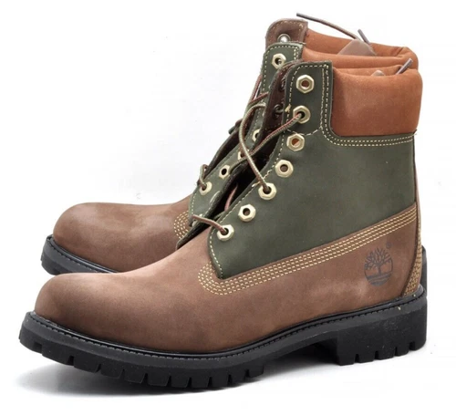 Timberland Men's Boots Classic Premium 6 inch A135L Brown Green US Men Size 8