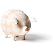 Pink Gingham Piggy Bank