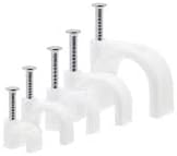 Mutlusan Concrete Spiked Cable Gripper, Crochet White, 100 Pieces (NO 3)