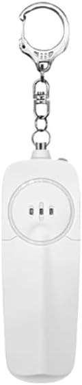 Safesound Personal Alarm - 130dB Self Defense Rechargeable Security Keychain for Women Girls Kids Elderly (White, 1)