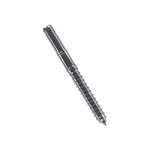 Hillman 25 Pcs Stainless Steel Hanger Bolts (1/4" x 2-1/2") Dual Thread Lag & Machine Screw Bolts for Hanging Hardware Corrosion-Resistant Fasteners for Ceiling Hook, Wiring & Sheet Metal Application
