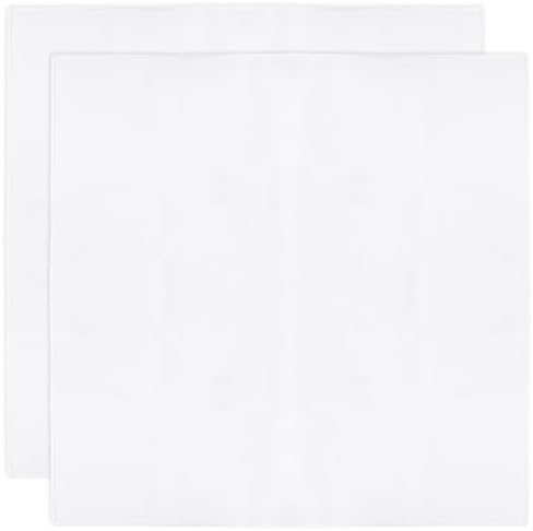 Cotton White Bandana for Tie Dye Party Supplies DIY Blank Solid Handkerchiefs Large Plain Headband Unisex Bandana Men Head Wrap, Pack of 2