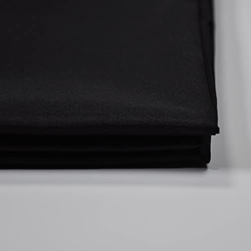 Yutone 59" Wide 4.0 OZ Fabric by 100% Polyester All-Black Solid Col Fabric for Party Derss by The Yard (36Inch & All-Black)