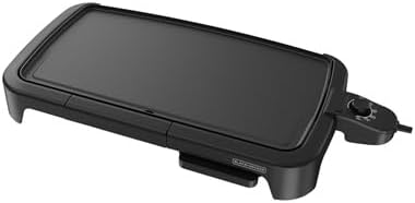 BLACKDECKER 8-Serving Electric Griddle, GD2051B, Non-Stick Cooking Surface, Warming Tray, Removable Drip Tray, Family Sized