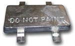 ZHS-23 - Zinc Anode - Weld-on 1.25 inches x 6 inches x 12 inches