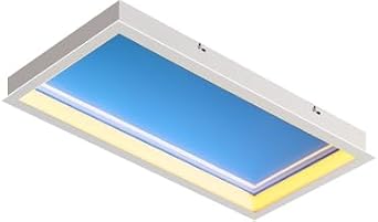 2x1 Ft Ultra-Thin Skylight Ceiling Light, Artificial Blue Sky Lamp