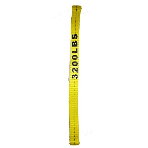 Everest C1150 1 x 3 Flat Endless Sling Yellow Lifting Sling for Construction, Lifting, Moving, Hoisting - Strap Heavy Duty - 1-Pack 3200lbs WLL