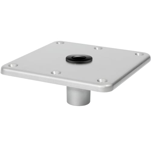TEPU Boat Seat Base 7 x 7 Aluminum Alloy Material 34 Pin Post Socket, Heavy Duty Boat Seat Pedestals, Corrosion Resistant, Suitable for jon boats, canoes, bass boats and most other boat seat Mount