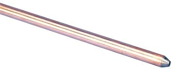 Erico 3/8 in. Copper-Bonded Steel Ground Rod 1 pk