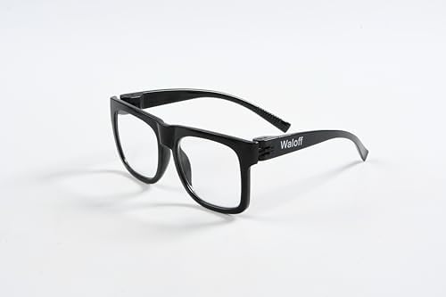 Waloff Oversized Reading Glasses Women Men Large Reader Black +0.5