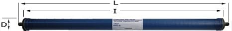 2.5x40 Reverse Osmosis Membrane Element for Tap Water | High Flow 1200 GPD at 225 psi | 99.5% Rejection | Replacement Commercial RO Membrane | Applied Membranes USA M-T2540AHF
