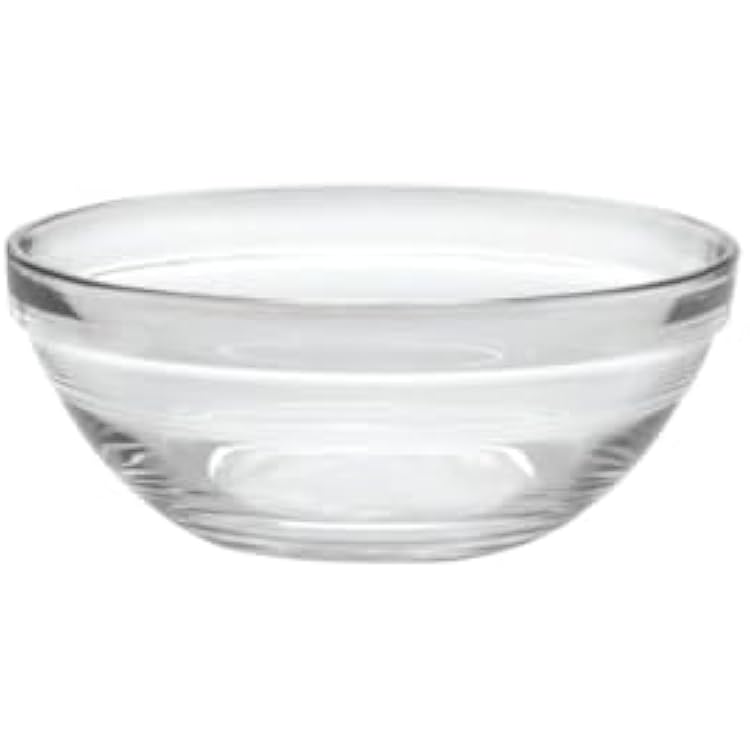 Duralex Lys clear Stackable Bowl, Diameter - 5 12, Height - 2 14, Capacity -16 78 oz - 50 cl, pack of 6