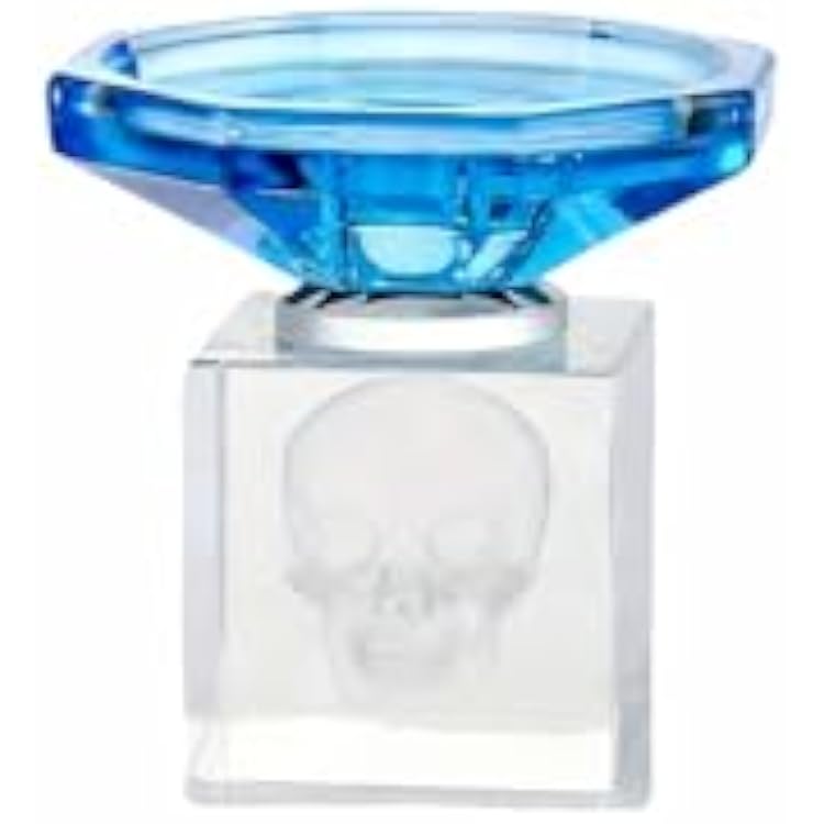 WF Crystal Tea Light Holder, Skull Scented Candle Holder for Table Centerpiece Wedding Birthday Party Festival NO Candles