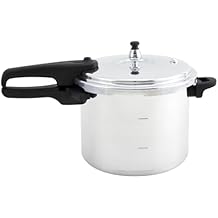 IMUSA USA A417-80801W Stovetop Aluminum Pressure Cooker 7.0-Quart,Silver