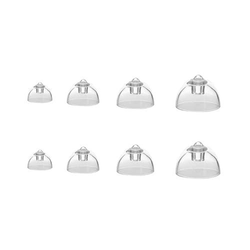 Mixed Set Oticon MiniFit Single Vent Bass Hearing Aid Domes, for Size Confirmation, 6mm - 2 Domes  8mm - 2 Domes 10mm - 2 Domes 12mm - 2 Domes = Total 8 Domes