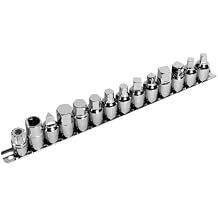 Performance Tool W54287 15-Piece Drain Plug Socket Set With 11mm & 13mm Square Drive For Subaru Differentials, Silver