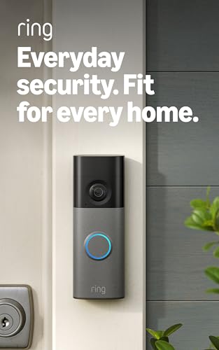 Ring Battery Doorbell (newest model) Retinal 2K with wide-angle video, up to 6x Enhanced Zoom, Two-Way Talk, and Built-In Battery, Speckled Gray