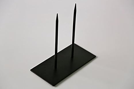 Black Metal Base for Sculptures 8" x 4" pin 8"