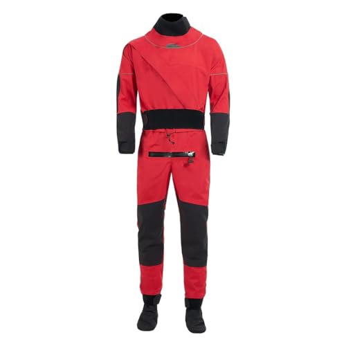 Mens Latex Dry Suit Kayak for Three-Layers Waterproof Breathable Surfing Sailing Rafting Sport Dry Suit