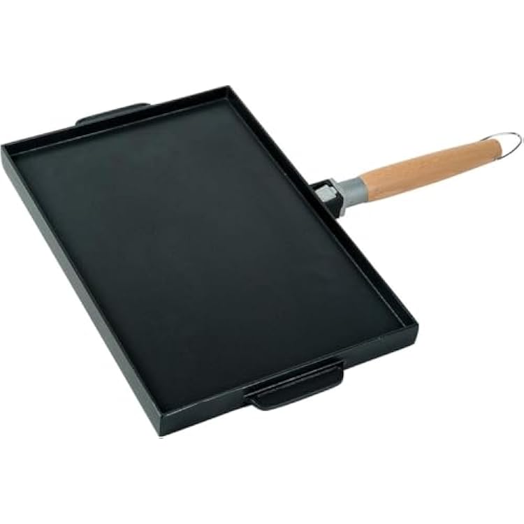MasterPan Non-Stick Grill and Griddle Pan with Removable Handle, 15 Innovative Series, black and Brown