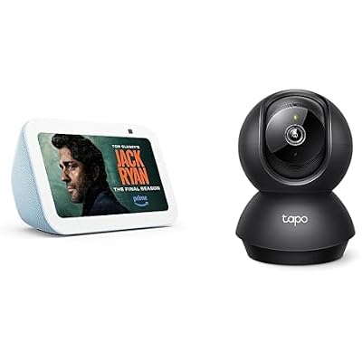 Echo Show 5 (3rd Gen) Smart Display Bundle with Tapo 2K Pan/Tilt Indoor Security Camera