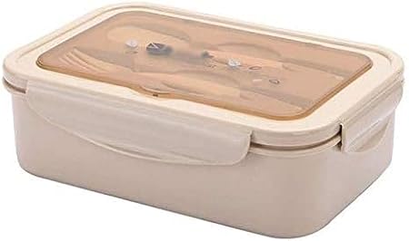 Japanese-Style Microwave Oven Heating Double-Layer Bento Box Three-Compartment Partition Rectangular Plastic Lunch Box