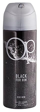 Ocean Pacific Body Spray for Men, Black, 5 Fluid Ounce
