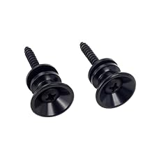 Banworks Guitar Strap Buttons Metal End Pins with Mounting Screws for Acoustic/Electric Strat Tele Guitars Pack of 2 JT/BDK-01 Black