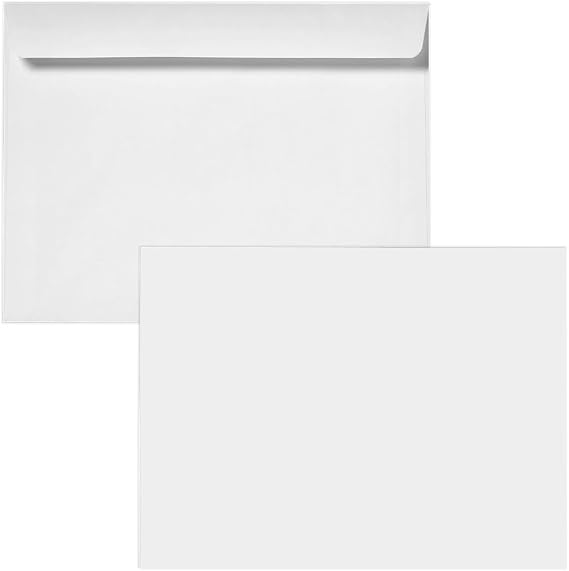 9 x 12 Booklet Envelope - Open Side - 28# White - (9 x 12) - Large Envelope Series (Jumbo) (250)