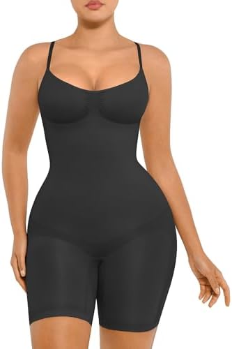 FeelinGirl Shapewear Tummy Control Seamless Bodysuit Hip Enhancer Body Shaper for Women