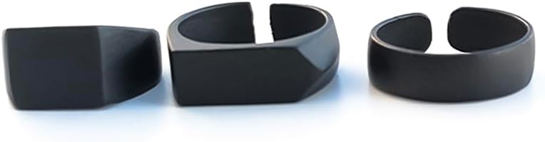 Trend Collection 3 Pieces Black Classic Model Adjustable Mens Ring Set