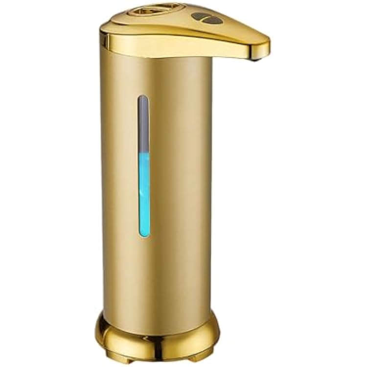 Automatic Soap Dispenser Touchless, Touchless Soap Dispenser, Smart Electric Liquid Soap Pump, Stainless Steel Dish Soap Dispenser for Home, Work Place, Hospitals, Restaurant Gold