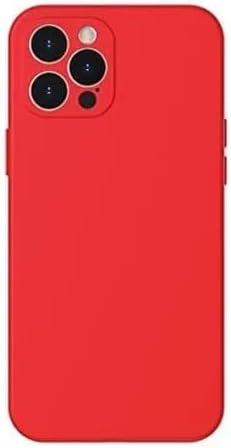 Baseus Liquid Silica Gel, iPhone 12 Pro Cell Phone Case, Red