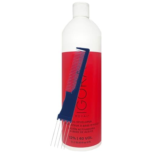 Royal 12% 40 Volume Developer 33.8 oz and Dual Purpose Comb Bundle 2 items