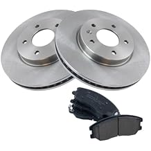 Front Ceramic Brake Pads & Rotors Kit 5 Lug 11.65 in. (296mm) CD1264 BKA10786 900320 296mm