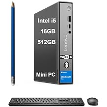 Lenovo ThinkCentre neo 50q Gen 5 Tiny Business Desktop (Intel 8-Core i5-210H (> i7-12650H), 16GB DDR5 RAM, 512GB SSD), MFF, Mini PC, DisplayPort, HDMI, Ethernet, Wi-Fi 6, Bluetooth, Win 11 Pro, Black