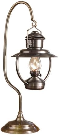 Vermont Lanterns Nautical Trawler Table Oil Lamp with Stand - 23" (Antique Brass)