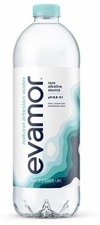 EVAMOR Artesian Bottled Water - Single Source, Naturally Alkaline  of Electrolytes for Hydration and Health, 64 Fl. Oz. Bottles (Pack of 1)