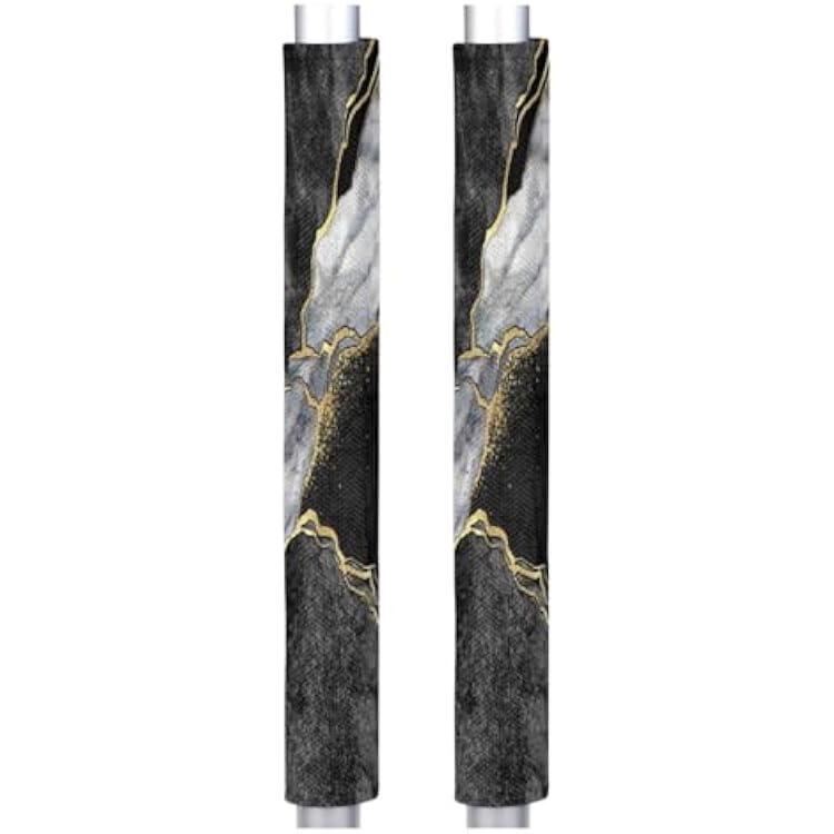 Tavisto Marble Gold Gray Black Refrigerator Handle Covers Modern Rustic Fridge Door Handle Covers Keep Kitchen Appliance Clean 2 PCS Washable Handle Covers for Fridge Dishwasher Party Home Decoration