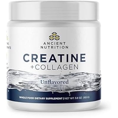 Ancient Nutrition Creatine  Collagen Muscle Strength, Lean Body Mass, Joint Comfort & Cognitive Support Includes 5g Creatine Monohydrate for Women, 30 Servings