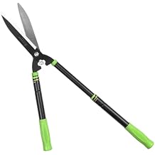 Hedge Shears, Heavy Duty 23-30 Inch Telescoping with Sharp Carbon Steel Blade, Ergonomic 20 Angled Head, Rust-Proof Hedge Trimmer for Shrubs, No Ladder Needed