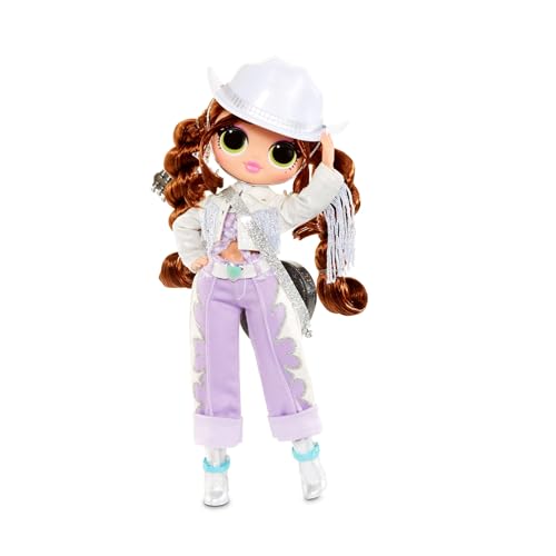L.O.L. Surprise! OMG Remix Lonestar Fashion Doll, Plays Music with Extra Outfit, 25 Surprises Including Shoes, Hair Brush, Doll Stand, Magazine, and Record Player Package - for Girls Ages 4
