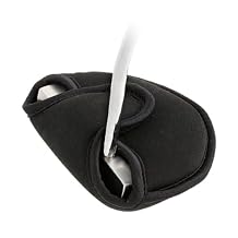 Hireko Black Neoprene Mallet Putter Head Cover, Fits Standard Size Right and Left Handed Mallet Putters