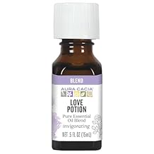 Aura Cacia Love Potion Essential Oil Blend | Romantic Aromatherapy with Jasmine, Ylang-Ylang, Sandalwood, Patchouli, Mandarin, Lemon, Cardamom, Vetiver | 0.5 Fl Oz (Pack of 1)