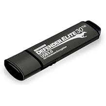 Kanguru Defender Elite30 128 GB Hardware Encrypted Flash Drive - Physical Write Protect Switch SuperSpeed USB 3.0