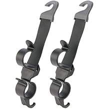 Hypersonic Black Car Headrest Hook 2 Pack Multifunctional Car Seat Organizer Vehicle Durable Backseat Hanger Universal Car Hooks for Purses/Bags/Umbrella/Masks