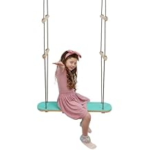 Fun and Function - Skateboard Swing - Standing Swing for Kids - Indoor Sensory Play Equipment - Wooden Skateboard Swing - Skater Swing Supports up to 200 lbs - Ages 4+