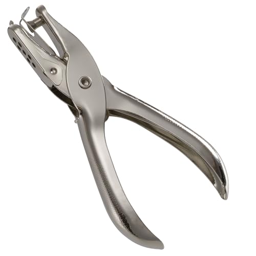 Officemate 1- Hole Punch, 5 Sheet Capacity, Silver 90091