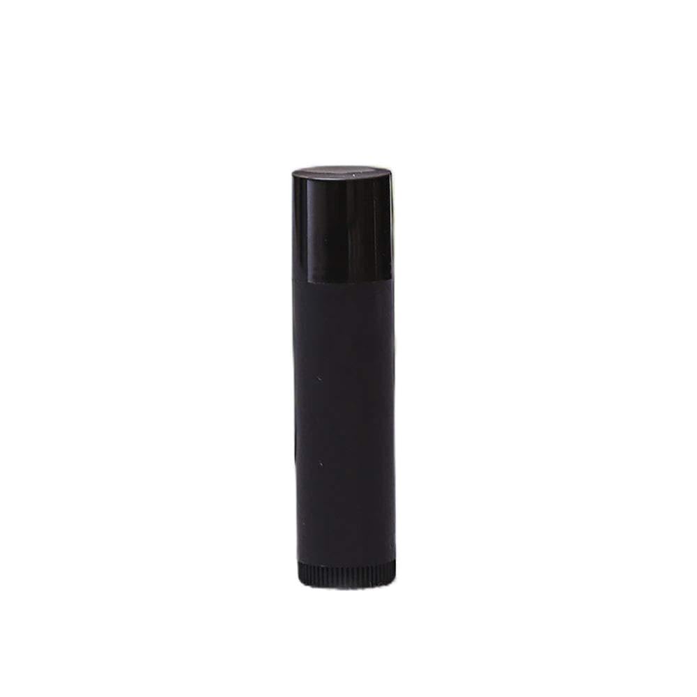 25 Empty Lip Balm Tubes Bulk Lipstick Containers Refillable Mini Clear DIY Lip Gloss Tube with Cap, Black